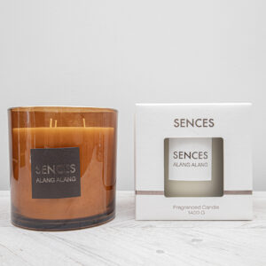 Large Sences White 3 Wick Candle