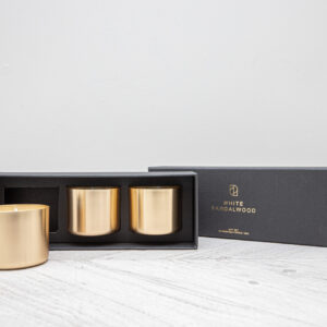White Sandlewood Candle Set of 3